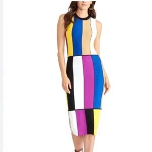 NWT Rachel Roy Women's Crew Neck MIDI Body Con Dress Size M